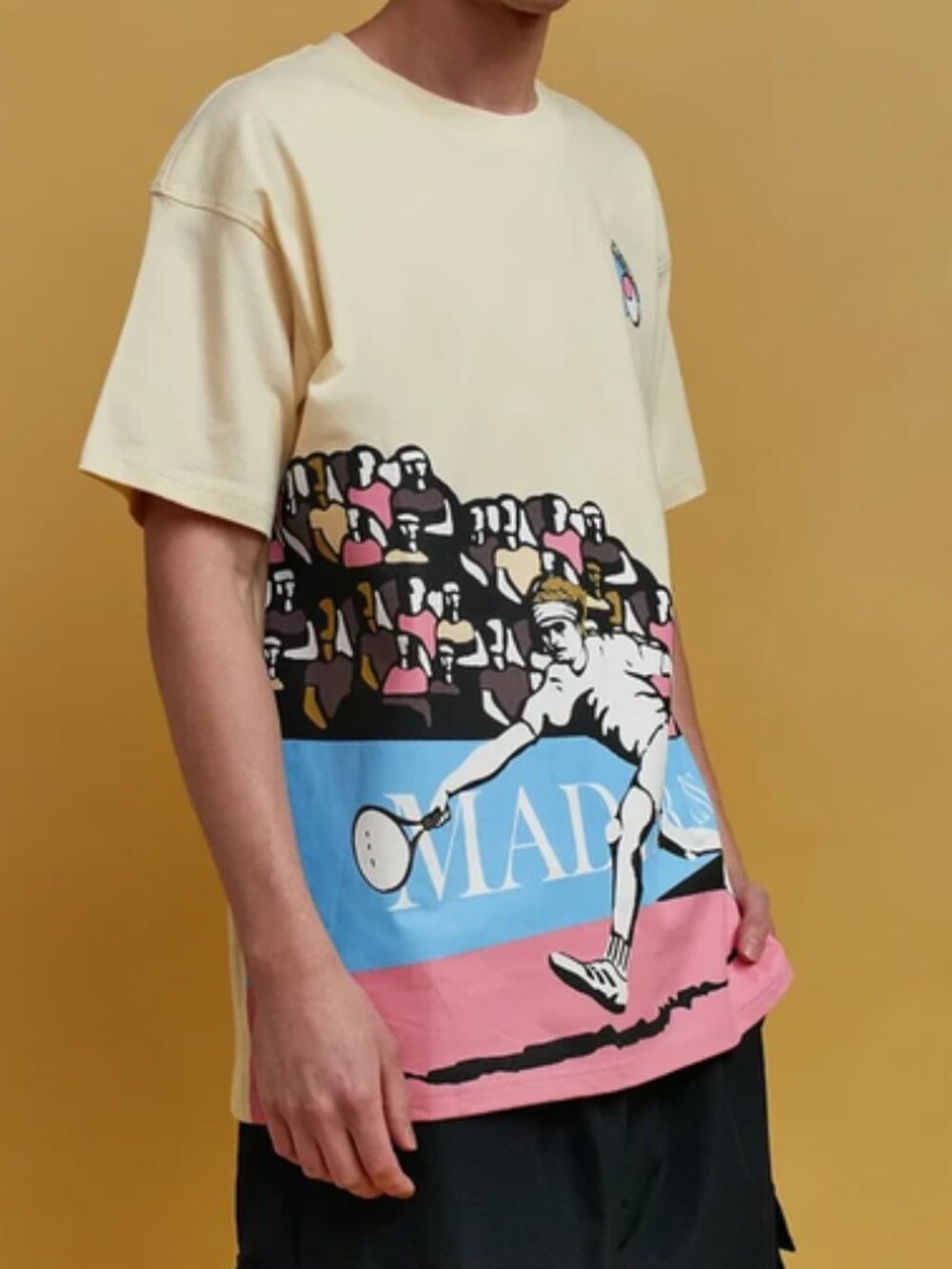 Men's Paterson League Baseline Short Sleeve Tee - Beige